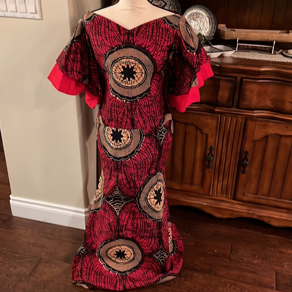 COPY - African Ankara Dress With Head Wrap